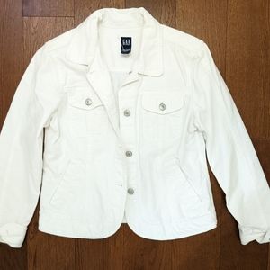 Women's Gap White Denim Jacket size small